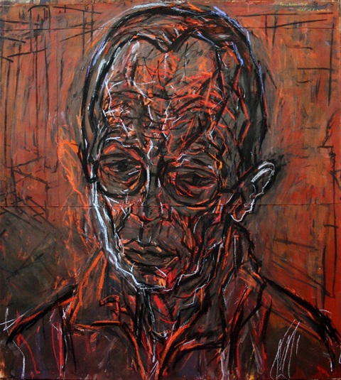 #14_Fairbairn_David_Head of J.L. No 1__2015_acrylic, gouache, pastel,  charcoal & ink on paper_ 130 x 120cm.JPG