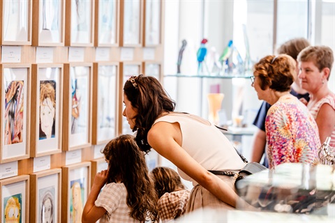 Community enjoying art exhibitions at art gallery Museum of Art and Culture yapang Lake Macquarie