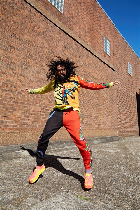 WAH-WAH x Ramesh Mario Nithiyendran, 2022, Australian merino wool as worn by Ramesh. Stylist Kirsty Barros. Photo Lexi Laphor. Courtesy of WAH-WAH Australia..jpg